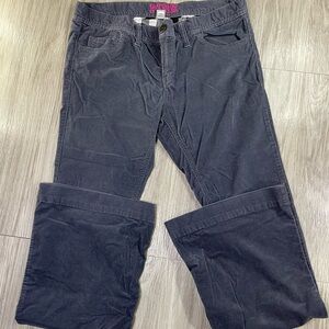 Victoria’s Secret Pink Corduroy Women Size 10 Gray Bell Bottoms Midrise Pants